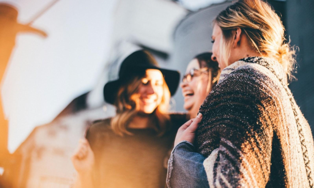 women socializing