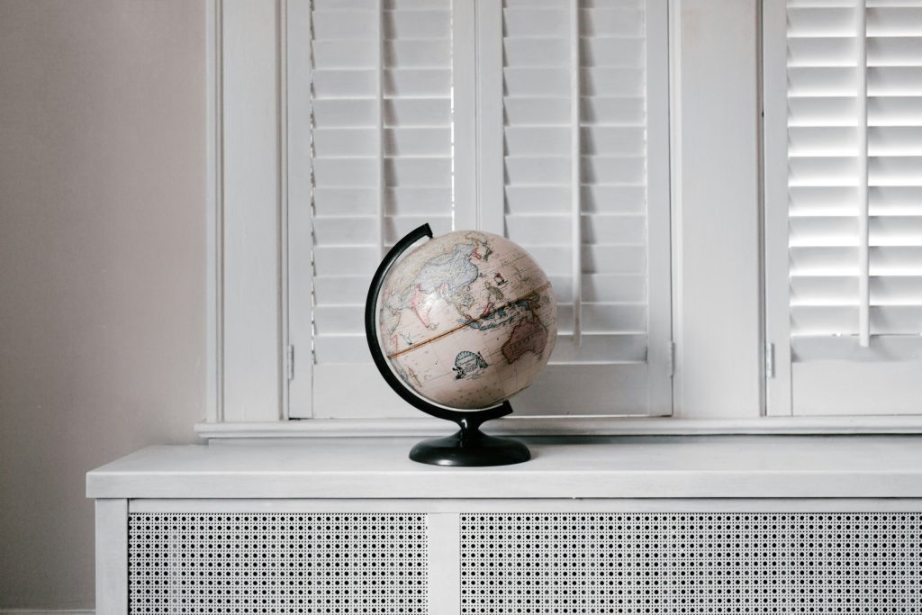 Image of a globe on a table